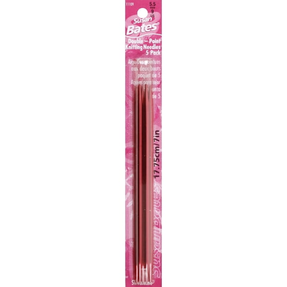 Silvalume Double Point Knitting Needles 7" 5/Pkg-Size 9/5.5mm