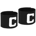 thumbnail image 5 of 2 Pcs Captain Arm Bands for Soccer Elastic Yellow Captains Armband Kids Man Black, 5 of 8