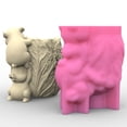 thumbnail image 6 of Necvior Unique Silicone Moulds 3D Flower Pot Molds Cute Pig Shaped DIY Pen Holder Moulds, 6 of 8