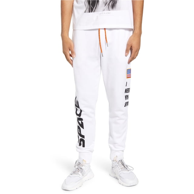 Elevenparis Mens Lasa Knit Athletic Jogger Pants white S/30