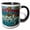 Black/White, variant on 3drose, Wall Element, 11oz Two-tone Yellow Mug
