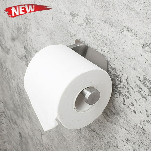 Porte-papier toilette auto-adhésif pour salle de bain coller sur le mur en  acier inoxydable 