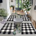 thumbnail image 3 of KIMODE Coton Buffalo Plaid Set de 4, 13 "x 19" Ferme Noir/blanc à Carreaux à la Main Résistant à la Chaleur Tapis de Table, Linge de Table à Manger Machine Lavable Minimaliste Maison Décorative, 3 of 7