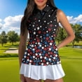 thumbnail image 3 of Jeiento 4Th of July His and Hers Matching Outfits Womens Sleeveless Golf Shirts Patriotic Star Golf Shirt for Men Moisture Wicking Golf Tops for Tennis Athletic Workout Running, Women's M, 3 of 7