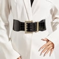 thumbnail image 3 of Ywmsfl Waist Cincher Underbust PU Waistband Elegant Elastic Belt for Wrap Dress Waist Belt for Suit Skirt Jeans Jewelry, 3 of 9
