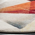 thumbnail image 4 of SAFAVIEH Porcello Karenza Geometric Area Rug, Light Grey/Orange, 8' x 8' Round, 4 of 6