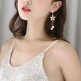 thumbnail image 3 of Eosunjian 1 Pair Clip Earrings Bow Tassels Jewelry Non-piercing Rhinestones Drop Earrings Birthday Gifts Style 16, 3 of 13