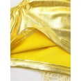 thumbnail image 6 of Aislor Kids Girls Shinny Metallic Sleeveless Turtleneck Crop Top with Skirt for Cheerleading Dancing Gold 12, 6 of 7