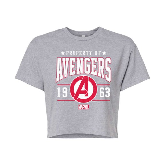 Marvel The Avengers - Property Of - Juniors Cropped Graphic T-Shirt