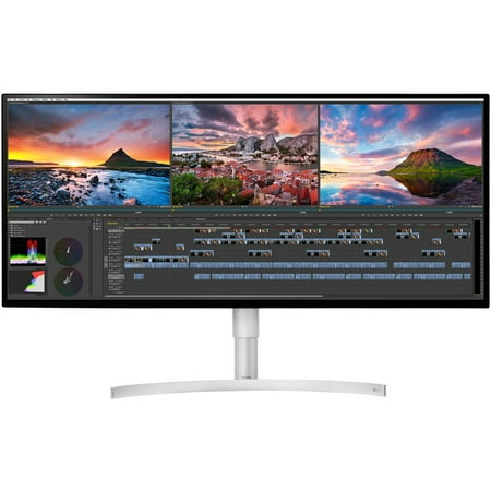 LG 34BK95U-W 34u0022 Double Full HD (DFHD) LED LCD Monitor - Black, Silver