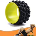 thumbnail image 2 of New Premium Foam Yoga Massage Roller Yoga Wheel Back Stretcher Back Massager for Back Pain Relief Gym Home Fitness Equipment (Black with Yellow), 2 of 7