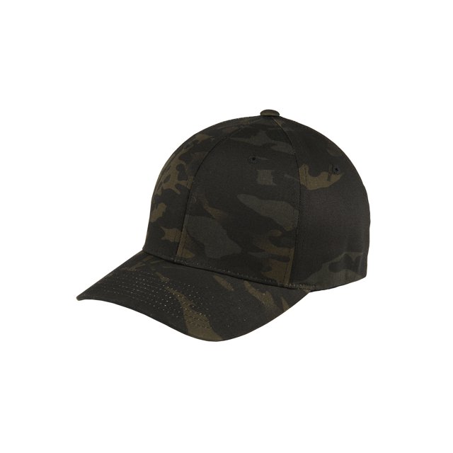 Top Headwear Flexible Structured Baseball Cap - Multi-Camo/Black - S/M