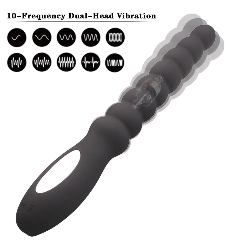 Birdsexy 10 frequency Vibrating Pull Bead Anal Vibrator Anal Plug USB Rechargeable Silicone Massager Toys for Men Women
