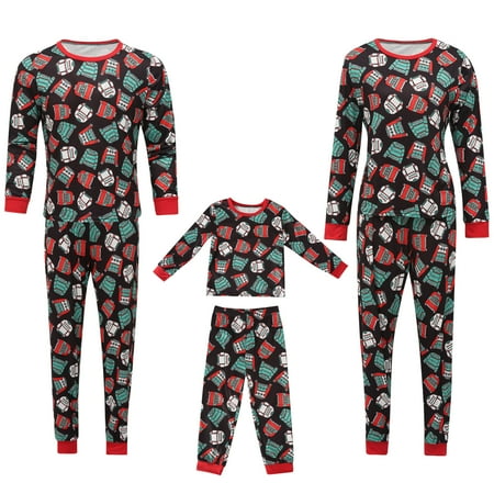 

QILINXUAN Family Pajamas Set Christmas Pyjamas Set Cute Sleepwear Matching Sleepwear for Adults Womens kids Xmas Sleepwear Nightwear