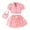 Pink, variant on Sngxgn Toddler Baby Girl Short Sleeve T-Shirt Tops A-Line Pleated Skirt 2Pcs Spring Summer Clothes Set(Pink,4Y)