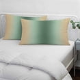 thumbnail image 3 of Sage Green Yellow Ombre Pillow Covers, Linen Long Throw Pillow Case, Farmhouse Modern Gradient Art Holiday Pillow Protector Decorative Cushion Cover for Living Room/Bedroom 24" x 36", 3 of 8