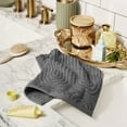 thumbnail image 4 of Beautiful by Drew Barrymore Textured Washcloth, Soft 100% Cotton, Charcoal Gray, 4 of 8
