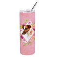 thumbnail image 1 of ""Caroline's Treasures Jack Russell Terrier Pink Flowers Acero inoxidable de doble pared 20 oz Vasos delgados con aislamiento de viaje Multicolor"", 1 of 1