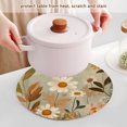 thumbnail image 5 of 3PCS Trivet Mats 15 Inch Round Heat-Resistant Pot Holders Hot Pads Table Decor Vintage Flowers, 5 of 6