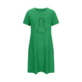 thumbnail image 5 of Censtreet Nightgowns for Women Soft Sleep Shirt Short Sleeve Night Shirt Oversized Sleepwear Comfy Sleep Dress, 5 of 5