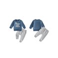 thumbnail image 2 of BemeyourBBs Toddler Baby Boy Fall Winter Clothes Infant Baby Boys Outfits Mommy's Little Prince Letters Crown Printed Long Sleeve Crewneck Sweatshirt Elastic Waist Jogger Pants Set, 2 of 9
