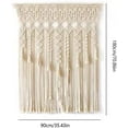 thumbnail image 2 of Boho Macrame Curtain for Window Doorway Handmade Large Long Macrame Wall Hanging Simple and Macrame Valance for Doorway Closet Curtains, Wedding Backdrop Decor, 2 of 9