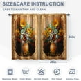 thumbnail image 3 of Sunflower Flowers Floral Kitchen Curtains - Rustic Vase Art Decor Oil Painting Short Curtains for Dining Room Rod Pocket Window Drapes 2 Panels Set, 28"x36", 3 of 5