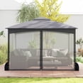 thumbnail image 4 of Costway 10x12 FT 2-Tier Patio Gazebo Canopy Netting Heavy-Duty Metal Easy-Setup Outdoor, 4 of 10