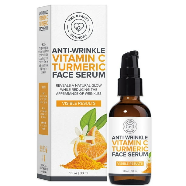 Beauty Foundry Turmeric AntiWrinkle Vitamin C Face Serum 1oz / 30ml