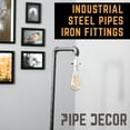 thumbnail image 4 of PIPE DECOR Industrial Floor Lamp Vintage Rustic Design Dimmable Standing Dark Grey Lamp with Base, 4 of 9