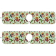 thumbnail image 2 of Summer Mexico Cactus Sink Splash Guard for Faucet 2 Packs Faucet Absorbent Mats, Floral Flowers Sun Faucet Handle Drip Catcher Quickly Drying Mat for Kitchen Counter Bathroom, 14.9"x5.5", 2 of 7