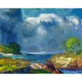 thumbnail image 2 of Bellows, George 18x15 Gold Ornate Wood Framed with Double Matting Museum Art Print Titled - The Coming Storm, 2 of 4
