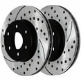 thumbnail image 2 of Geelife Front & Rear Drilled Slotted Brake Rotors Set of 4 For Nissan Suzuki 4.0L, 2 of 6
