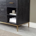 thumbnail image 6 of Kesia 60" Single Bathroom Vanity Set in Black Oak with Aosta White Composite Stone Countertop with Mirror, 6 of 8