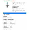 thumbnail image 2 of High Beam and Low Beam Headlight Bulb - Compatible with 2007 - 2020 Honda Fit 2008 2009 2010 2011 2012 2013 2014 2015 2016 2017 2018 2019, 2 of 2