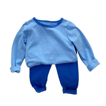 

Rovga Toddler Girls Clothing Kids Babys Toddlers Girls Boys Spring Winter Solid Long Sleeve Pants Tops Sleepwear Pullover Set Outfit Clothes
