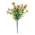 thumbnail image 1 of Ramo de flores violetas artificiales, planta falsa para jardín de casa con tallos verdes Amarillo, 1 of 9