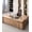 Walnut, variant on Vakiorn LED Reception Desk 51 inch Executive Office Desk Combination Lock Cabinet Retractable Hidden Power Outlet 3 AC 2 USB Type C RGB Ambient Lighting for Office Lobby Beauty Salon Clothing Store