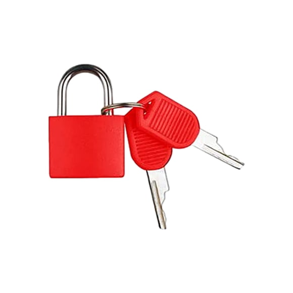 Travel Padlock With Key Secure Suitcase Backpack Luggage Lock For School Gym Outdoor 2PCS