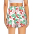 thumbnail image 4 of Uemuo Strawberry Pattern Women's Athletic Shorts High Waisted Running Shorts with Liner Pockets Gym Elastic Workout Shorts-Medium, 4 of 9