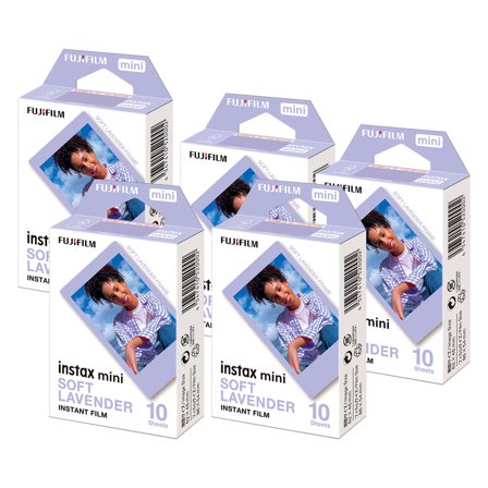 Fujifilm INSTAX MINI Soft Lavender Instant Print Film for INSTAX PAL and Mini Cameras (5-Pack) Bundle