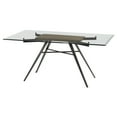 thumbnail image 2 of Armen Living Leah Glass Top Dining Table in Gray, 2 of 6