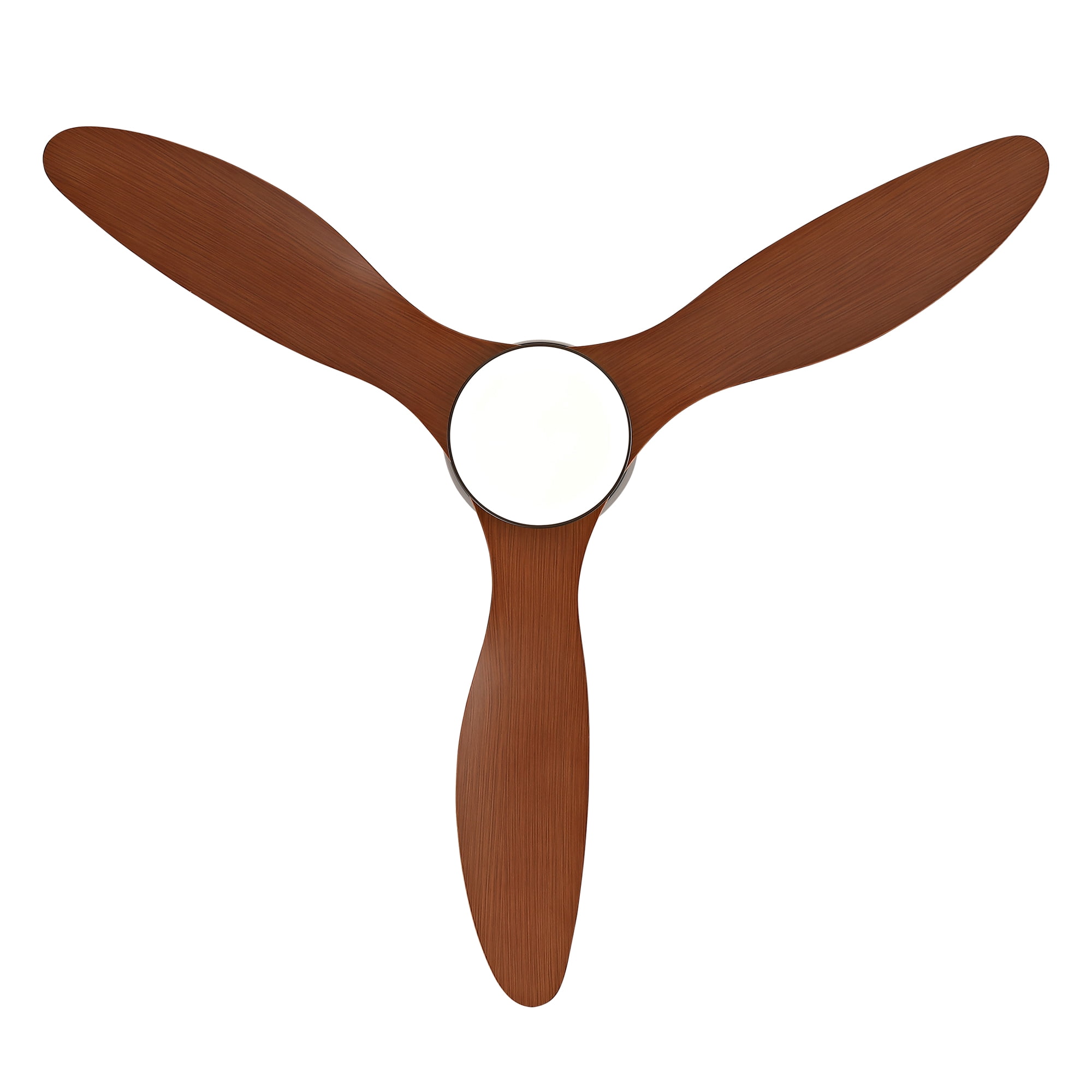 42" Black Small Low Profile Ceiling Fan with Light & Remote, 6-Speed DC, Indoor Outdoor