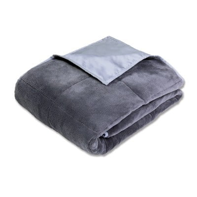 50" x 70" Cooling 12lb Weighted Bed Blanket Gray - Calming Comfort