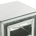 thumbnail image 2 of End Table with Mirror Framing and Faux Diamonds, Silver, 2 of 6