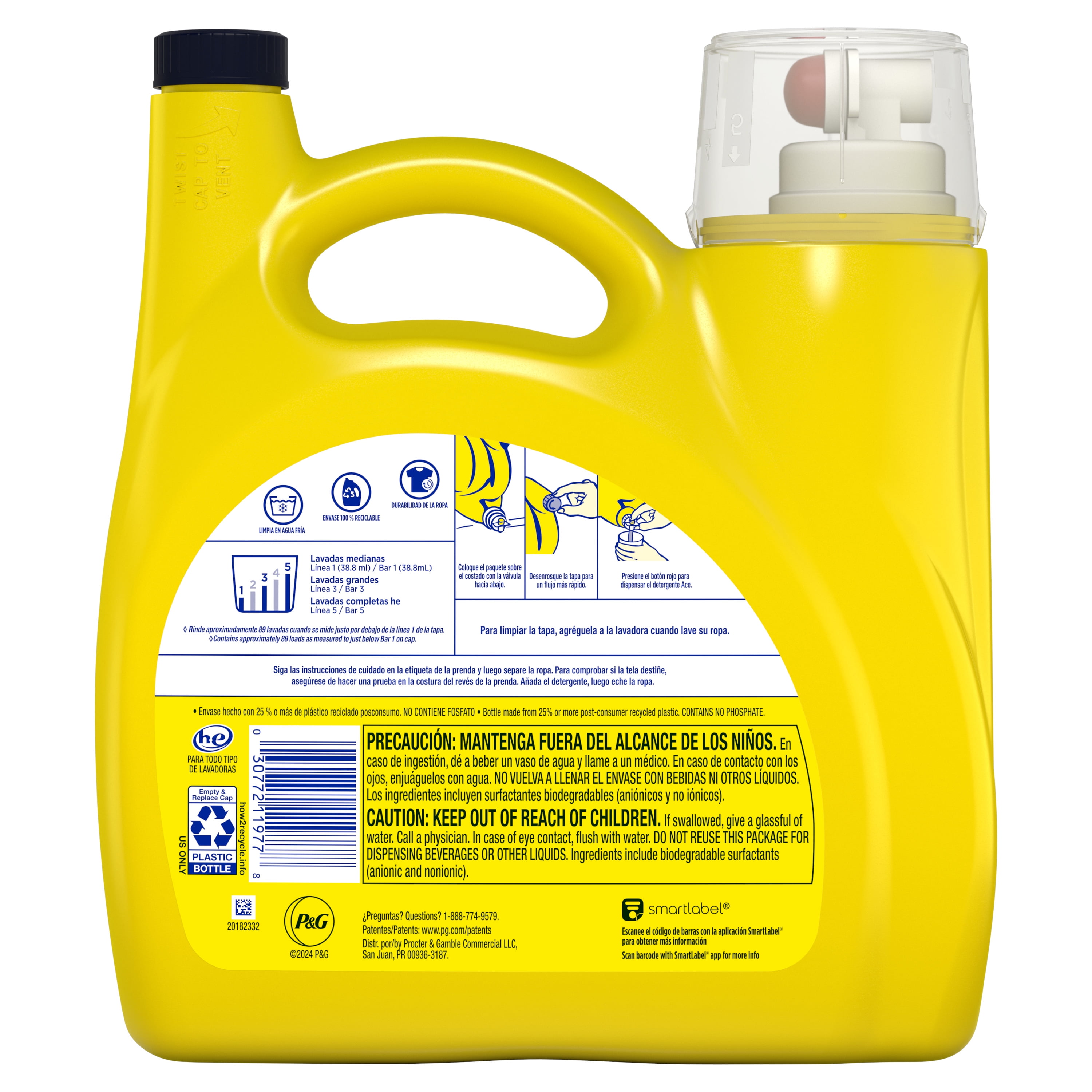 Ace Simply, Daybreak Fresh, Laundry Detergent, 117oz, 89 Loads