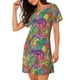 thumbnail image 2 of Disketp Colorful Dinosaur para Camisón Corto de Manga Corta para Mujeres, Camisón Cómodo con Escote Redondo, Bonito y Confortable, 2 of 6