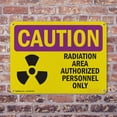 thumbnail image 4 of (2 Pack) Authorized Personnel Only OSHA Caution Radiation Sign 18 Inch X 12 Inch Plastic Sign, Weather Resistant, UV Protected for Workplace, Business, and Construction Site, Made in, 4 of 8