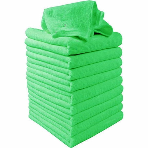 Microfiber Cleaning Cloths-10 Pack, Soft Absorbent Cloth, Lint/Streak Free Towels for Cars, House, Kitchen, Window Gifts(12in.x12in.)