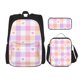 thumbnail image 1 of Fotbe Heart Buffalo Plaid Set Escolar 3 en 1 para Niños - Mochila Duradera con Lonchera Aislante y Estuche para Lápices - Mochila Escolar para Niños y Niñas, 1 of 7